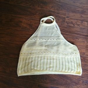 ASOS yellow Knit Halter Top